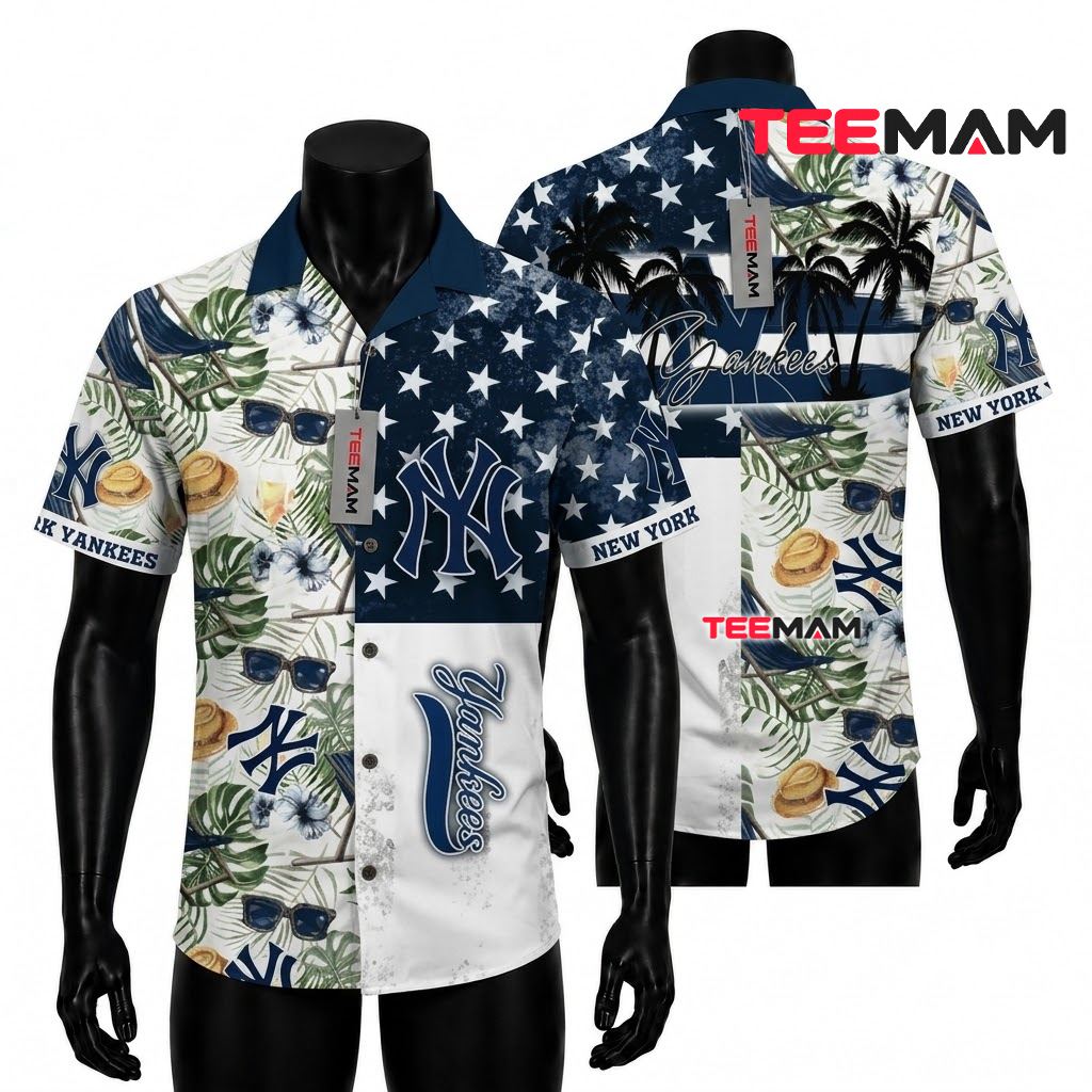 New York Yankees Hawaiian Shirt Sunglass Hat