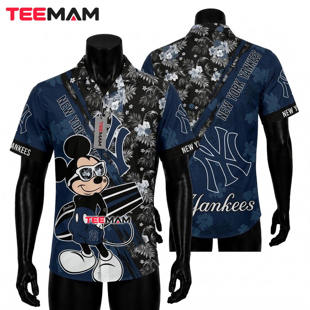 New York Yankees Tropical Shirt Mickey Mouse