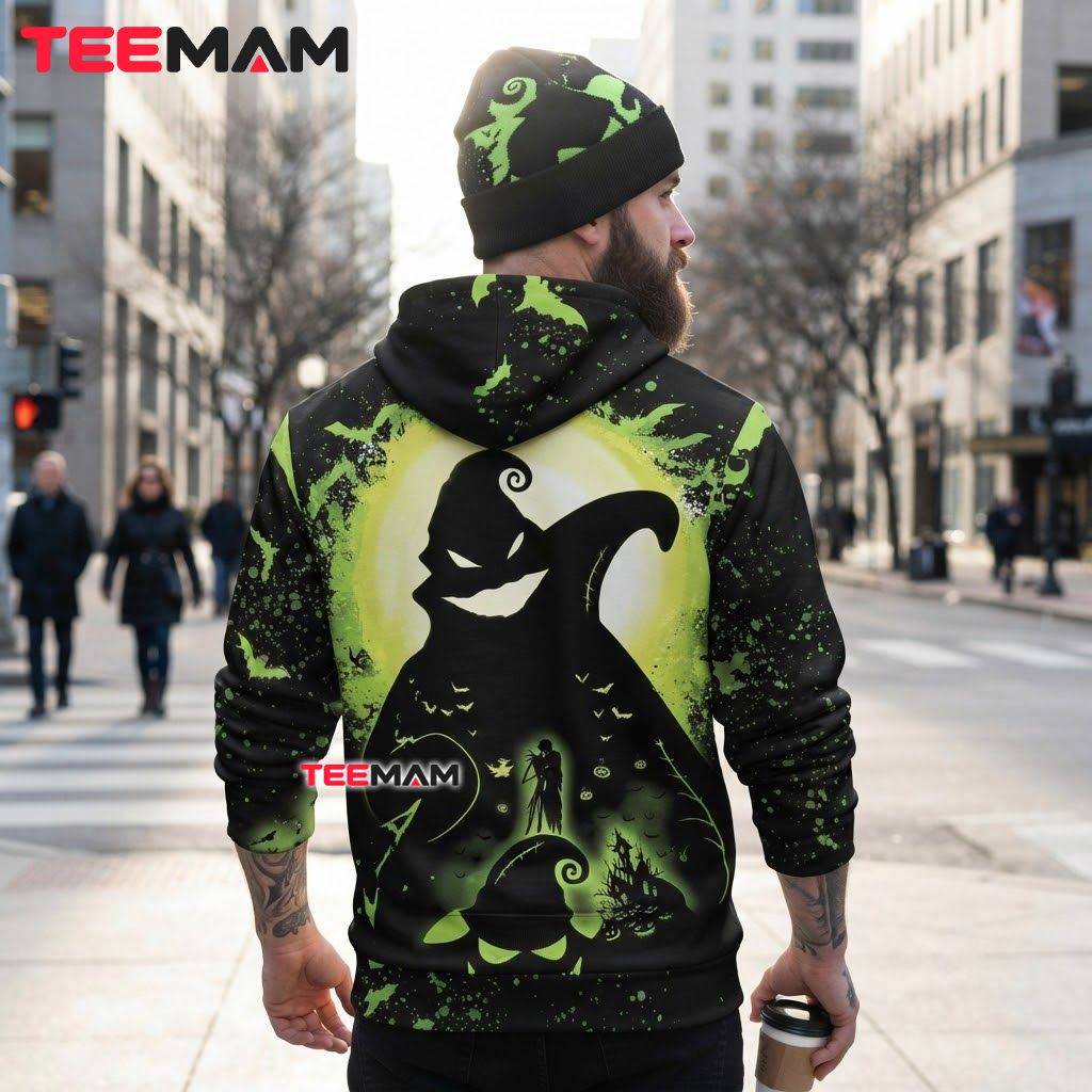 Personalized Oogie Boogie 3D Hoodie Green Halloween Nightmare Before Christmas Version 3 Personalized Oogie Boogie 3D Hoodie Green Halloween Nightmare Before Christmas Version 3