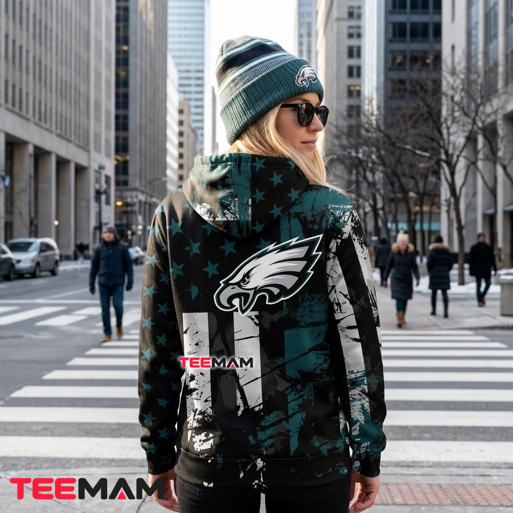 Philadelphia Eagles All Over Print 3D Hoodie Stars And Stripes Flag Version 3 Philadelphia Eagles All Over Print 3D Hoodie Stars And Stripes Flag Version 3
