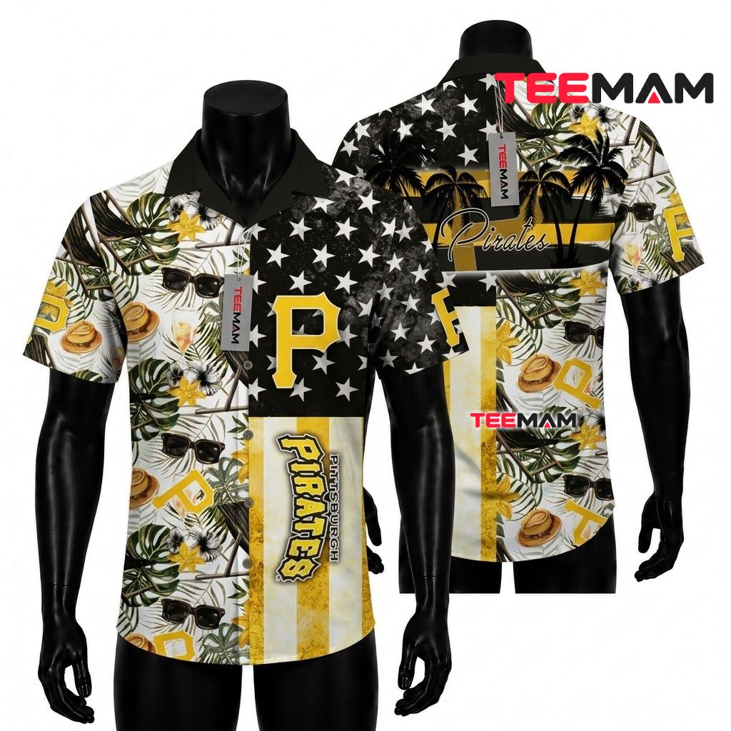 Pittsburgh Pirates Button Up Shirt Straw Hat