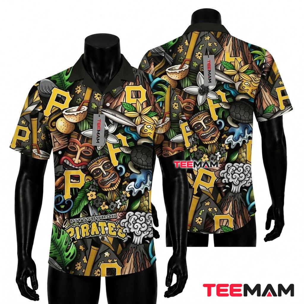 Pittsburgh Pirates Button Up Shirt Tiki Jungle