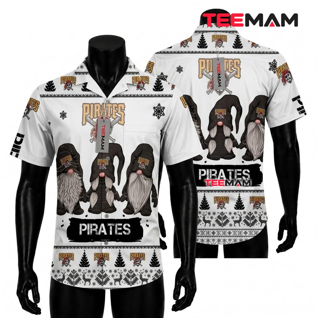 Pittsburgh Pirates Hawaiian Shirt Christmas Gnomes