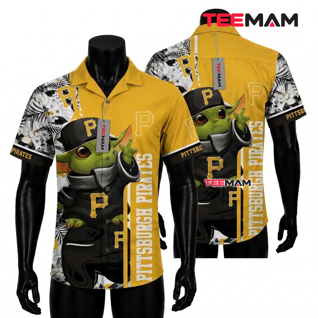 Pittsburgh Pirates Tropical Shirt Baby Yoda
