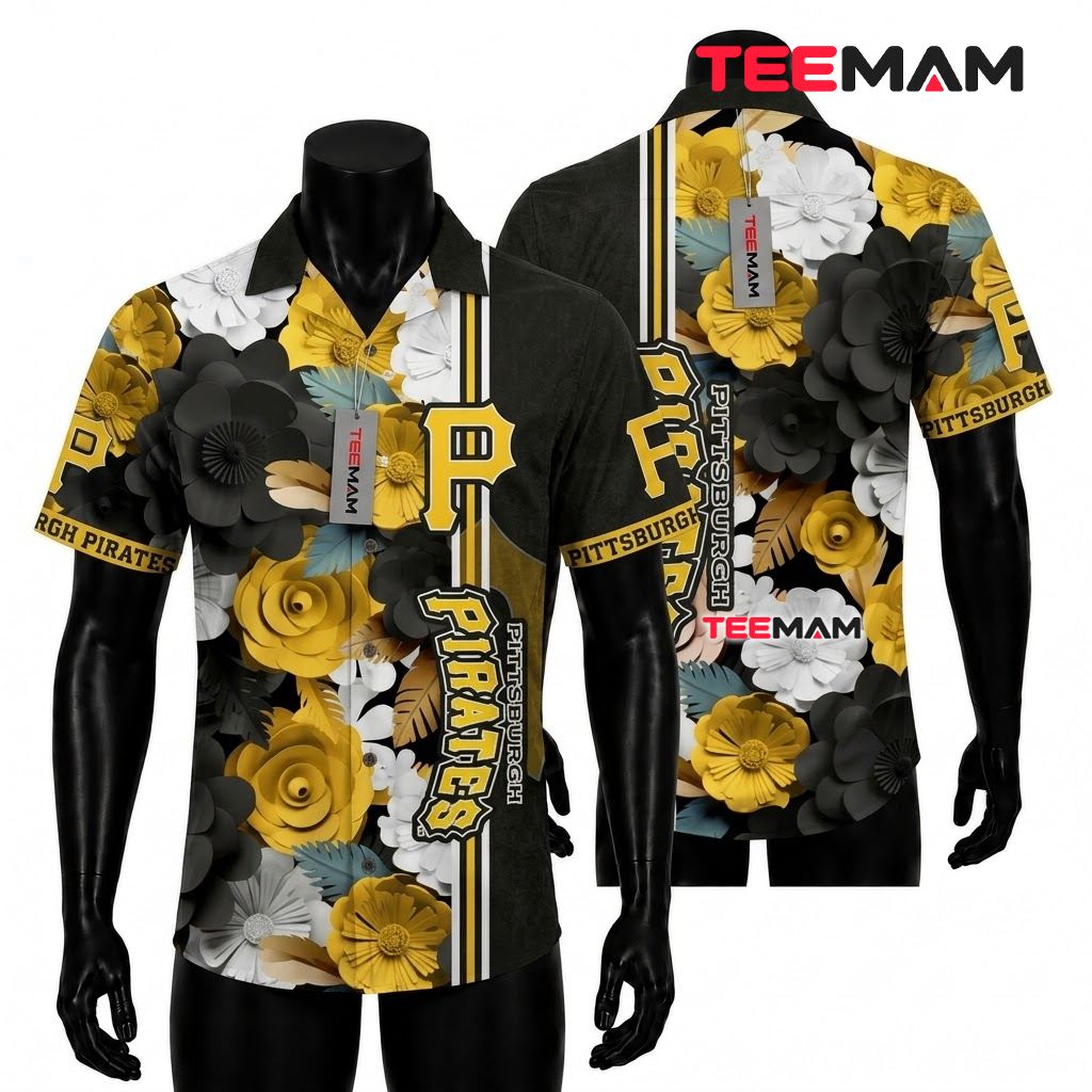 Pittsburgh Pirates Tropical Shirt Paper Flower