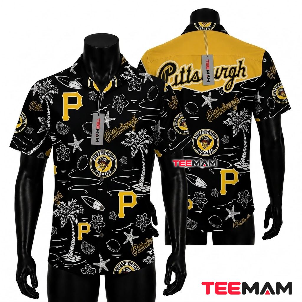 Pittsburgh Pirates Tropical Shirt Starfish Surfboard