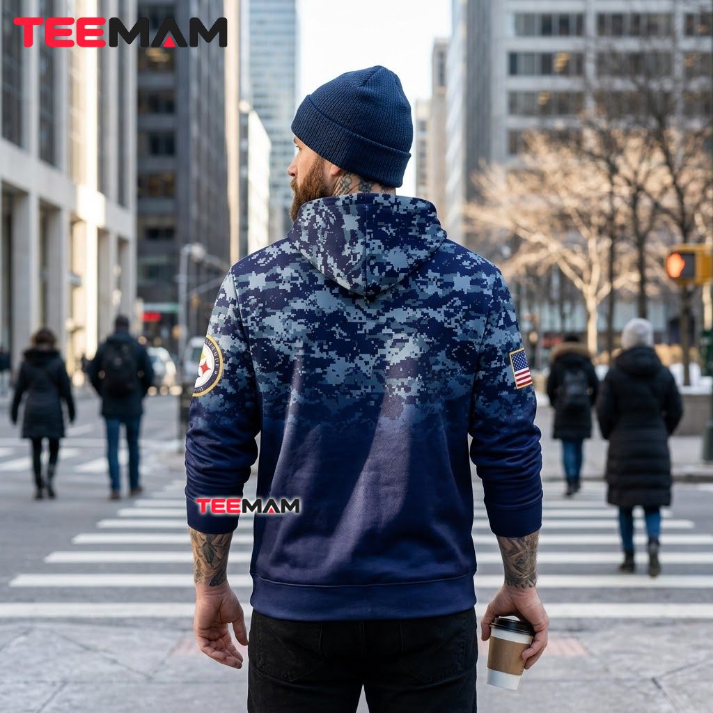 Pittsburgh Steelers 3D Hoodie Navy Digital Camo Version 3 Pittsburgh Steelers 3D Hoodie Navy Digital Camo Version 3