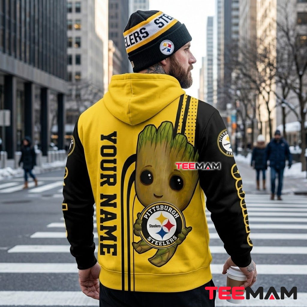 Pittsburgh Steelers All Over Print 3D Hoodie Baby Groot I Am Groot Version 3 Pittsburgh Steelers All Over Print 3D Hoodie Baby Groot I Am Groot Version 3