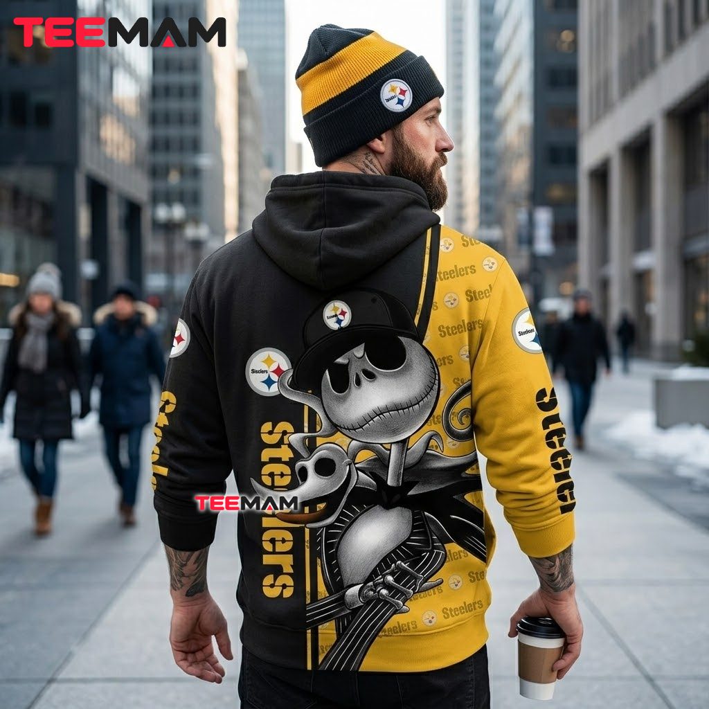 Pittsburgh Steelers All Over Print 3D Hoodie Jack Skellington Zero Version 3 Pittsburgh Steelers All Over Print 3D Hoodie Jack Skellington Zero Version 3