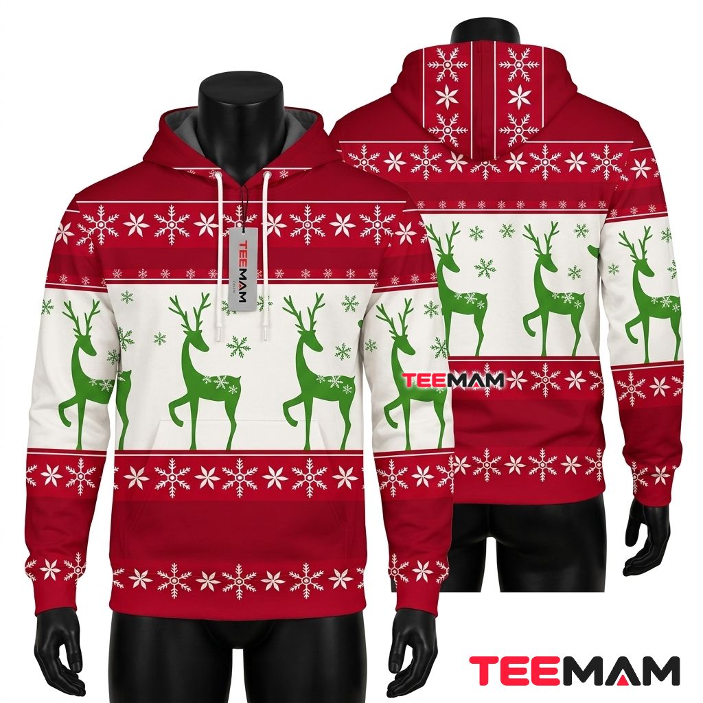 Santa Claus 3D Hoodie Motorcycle Biker American Flag