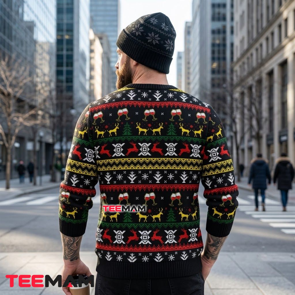 Reindeer Ugly Christmas Sweater Time Blitzened Funny Version 3 Reindeer Ugly Christmas Sweater Time Blitzened Funny Version 3
