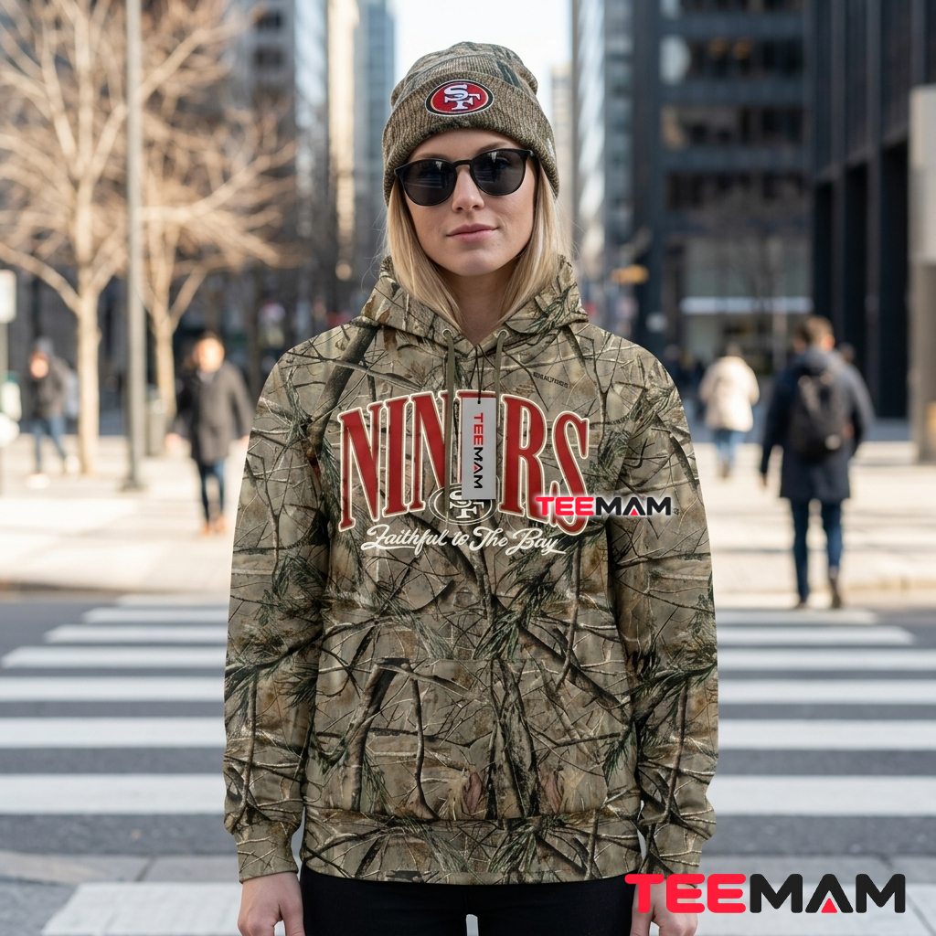 San Francisco 49ers 3D Hoodie Niners Faithful Realtree Camo Back San Francisco 49ers 3D Hoodie Niners Faithful Realtree Camo Back