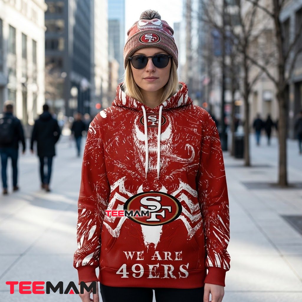 San Francisco 49ers 3D Hoodie Venom We Are Back San Francisco 49ers 3D Hoodie Venom We Are Back