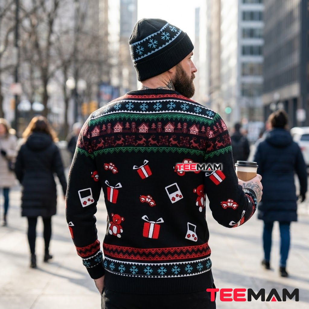 Santa Ugly Christmas Sweater Milkshake Brings Toys Version 3 Santa Ugly Christmas Sweater Milkshake Brings Toys Version 3
