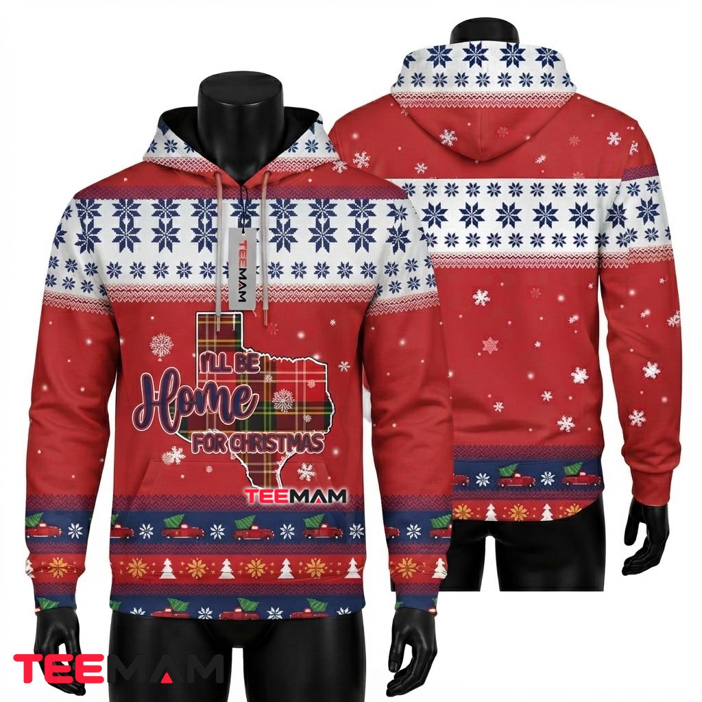 Texas Christmas 3D Hoodie Home For Christmas Front