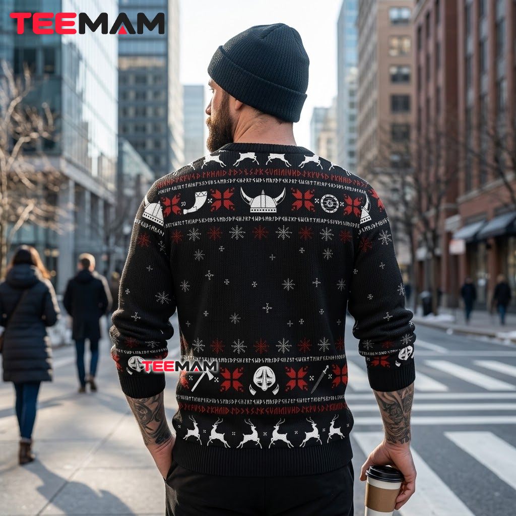 Viking Ship Ugly Christmas Sweater Valhalla Funny Version 3 Viking Ship Ugly Christmas Sweater Valhalla Funny Version 3