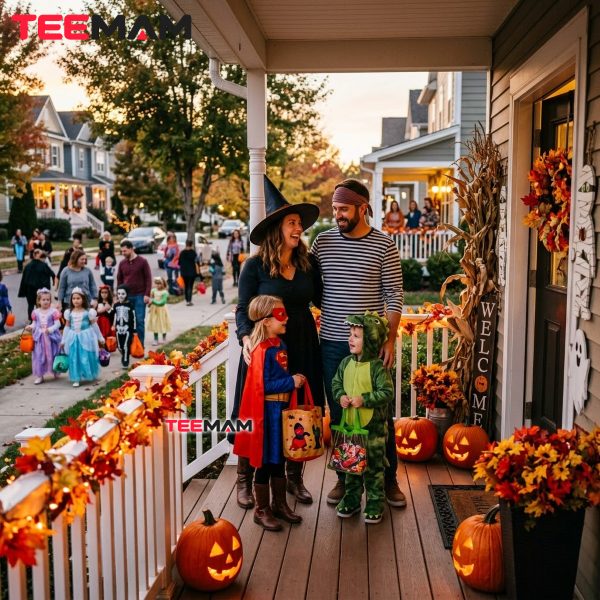 American Family Halloween Celebration and Trick or Treating