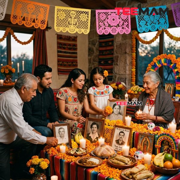 Día de los Muertos Ofrenda Marigold Family Tradition