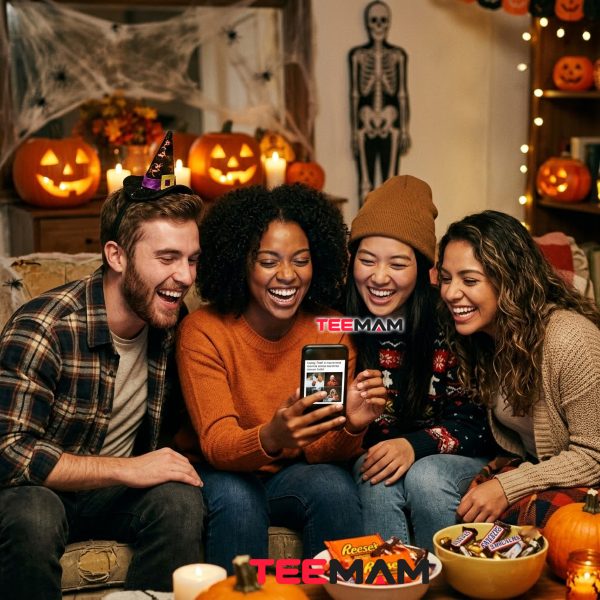  Friends Laughing at Funny Halloween Meme