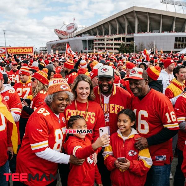 Kansas City Chiefs Fans Wearing Vintage Apparel