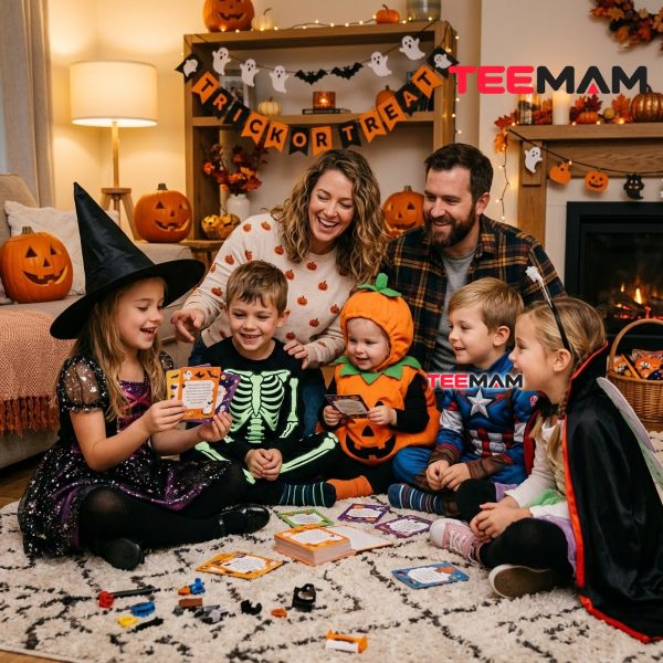 100 Halloween Riddles With Answers to Stump Your Friends 14 Kids Solving Halloween Riddles At Family Party