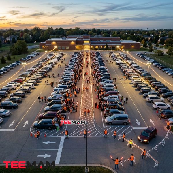Safe Halloween Trunk or Treat Parking Layout