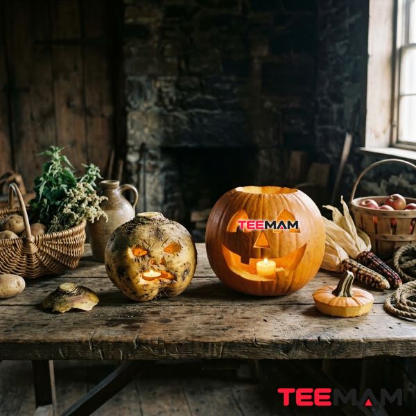 The History of the Jack-O'-Lantern: Why We Carve Pumpkins 15 Turnip Lantern And Pumpkin Jack O Lantern Comparison