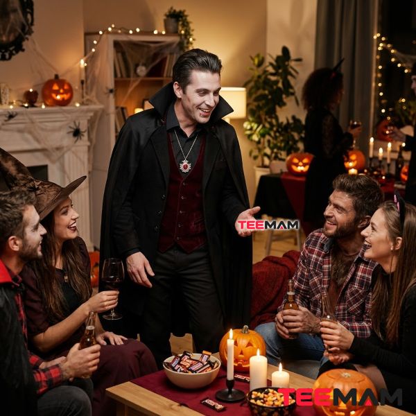 Vampire Halloween Dad Jokes Party