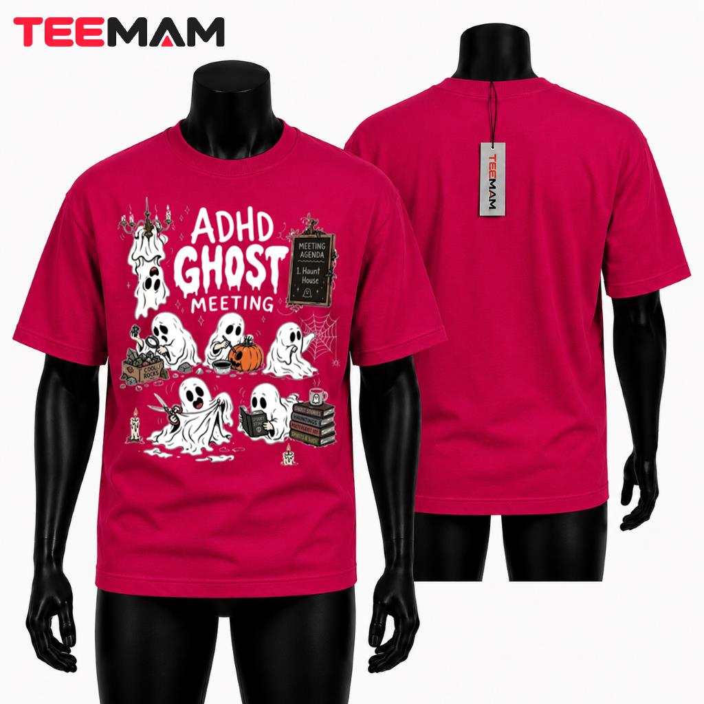 ADHD Ghost Meeting Funny Halloween Group T-Shirt