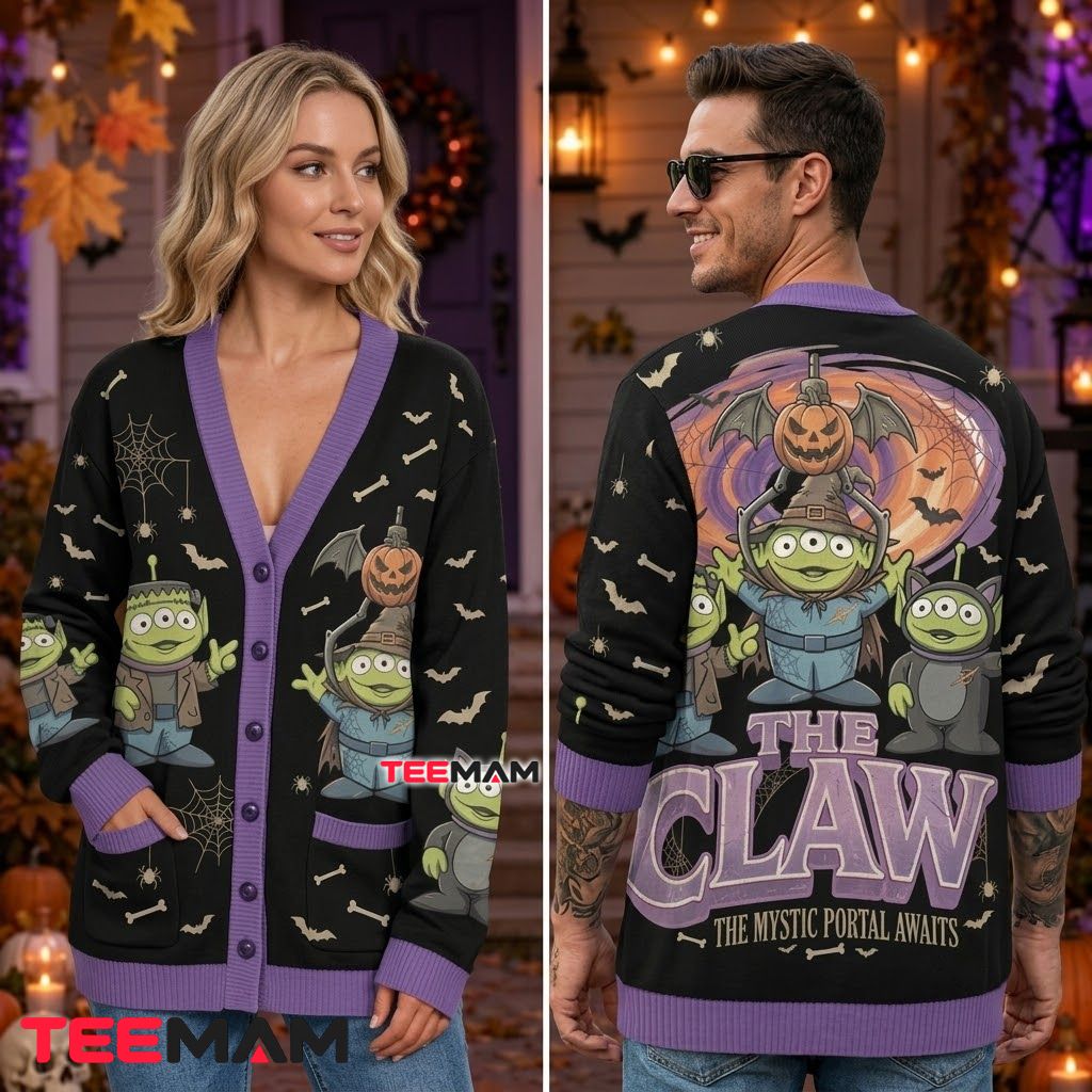 Alien Halloween Cardigan The Claw Pumpkin 2 Alien Halloween Cardigan The Claw Pumpkin 2