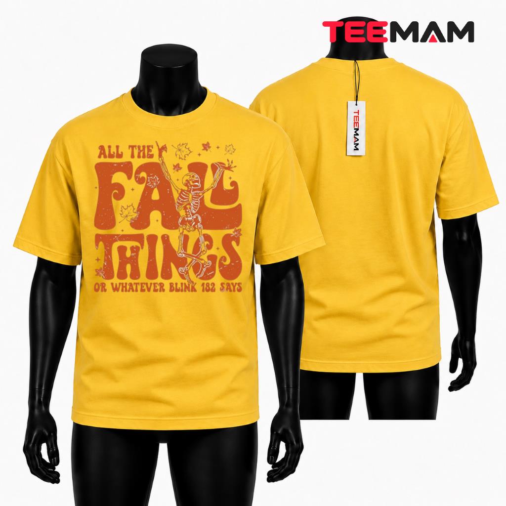 All The Fall Things T-Shirt Skeleton Autumn Retro