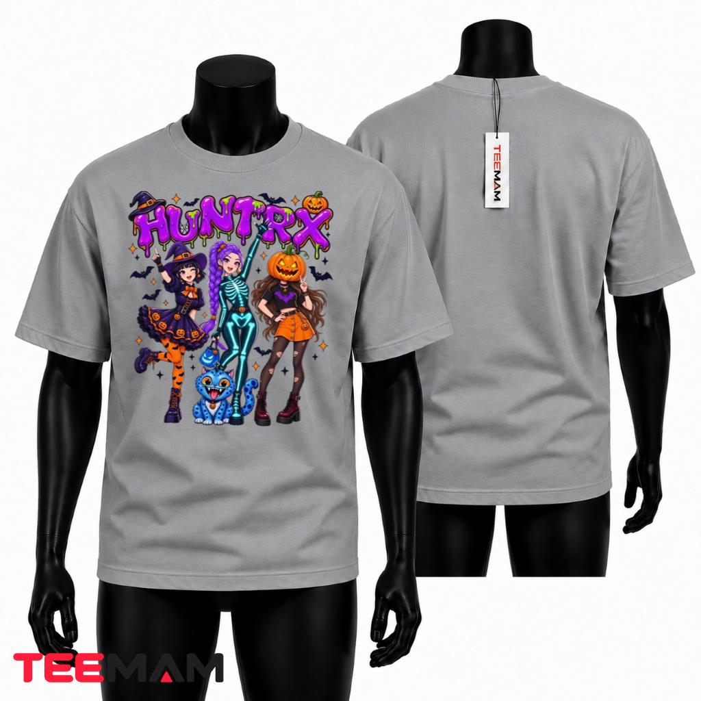 Anime Witch Skeleton Pumpkin Girl Halloween T-Shirt