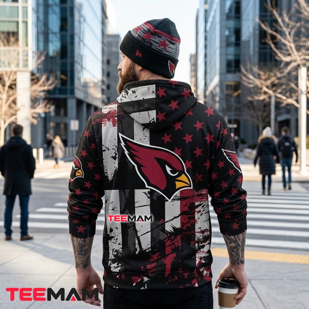 Arizona Cardinals 3D Hoodie Stars Stripes Grunge Flag Version 3 Arizona Cardinals 3D Hoodie Stars Stripes Grunge Flag Version 3