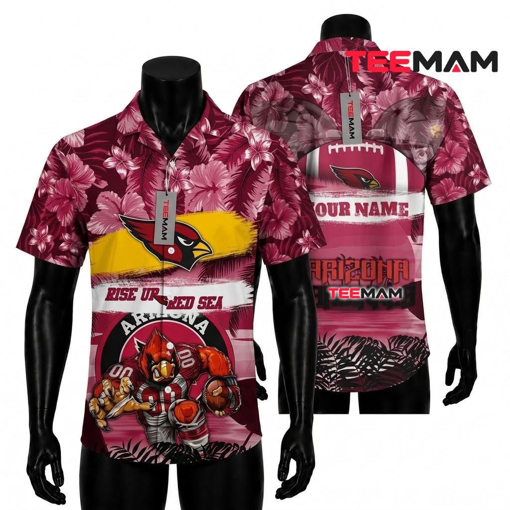 Arizona Cardinals Aloha Shirt Monstera Tropical Arizona Cardinals Aloha Shirt Monstera Tropical