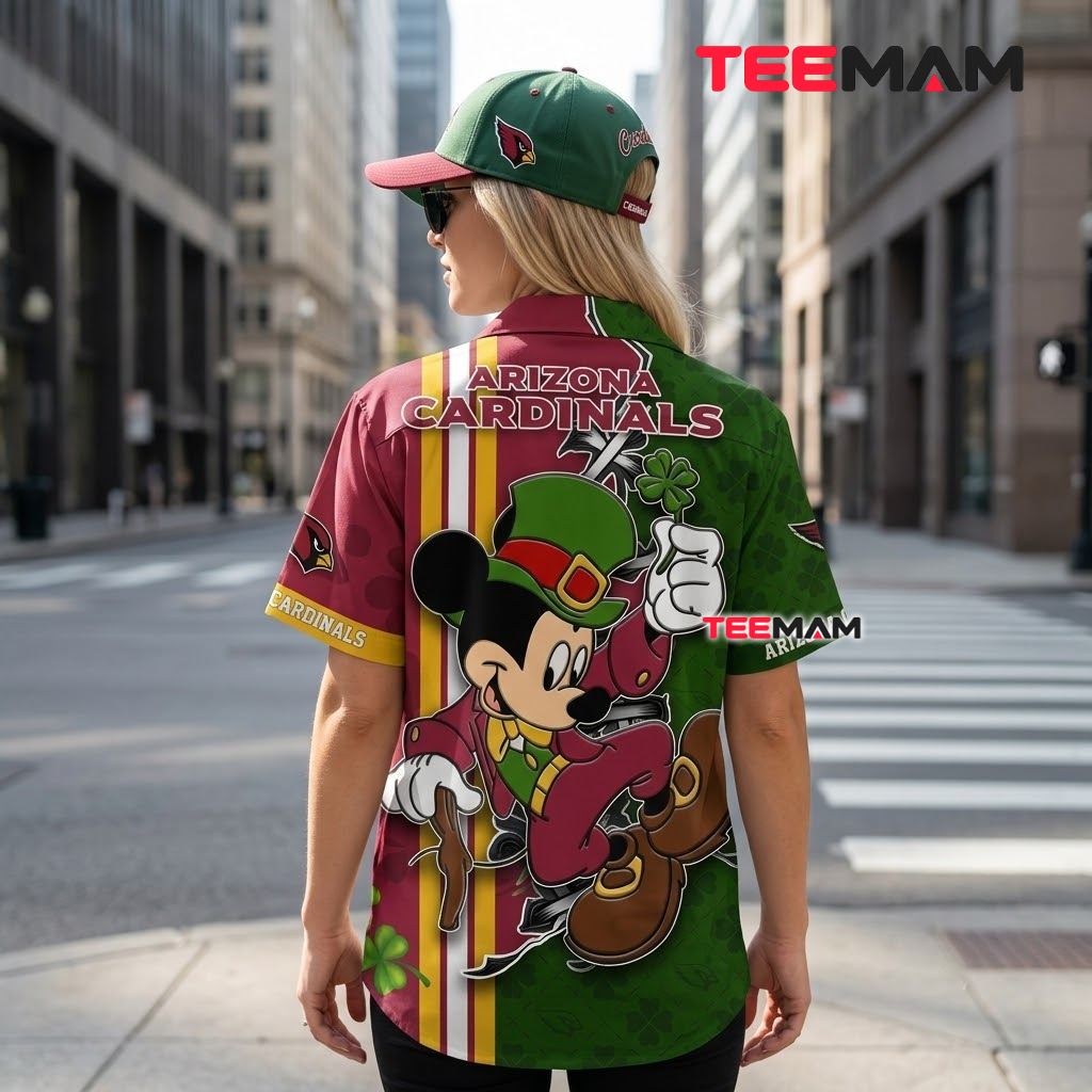 Arizona Cardinals Hawaiian Shirt St Patrick Green Version 3 Arizona Cardinals Hawaiian Shirt St Patrick Green Version 3