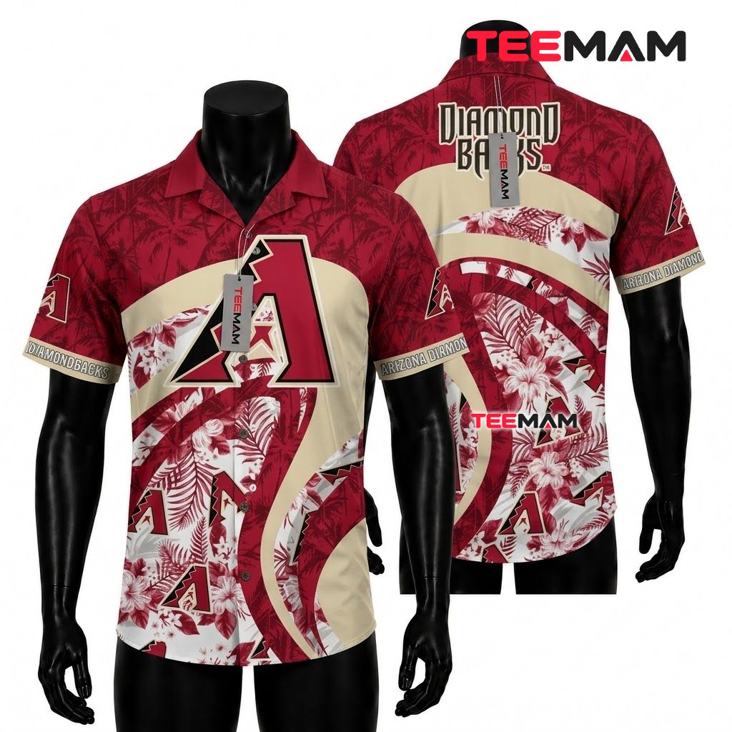 Arizona Diamondbacks Hawaiian Shirt Tiki Totem White Arizona Diamondbacks Hawaiian Shirt Tiki Totem White