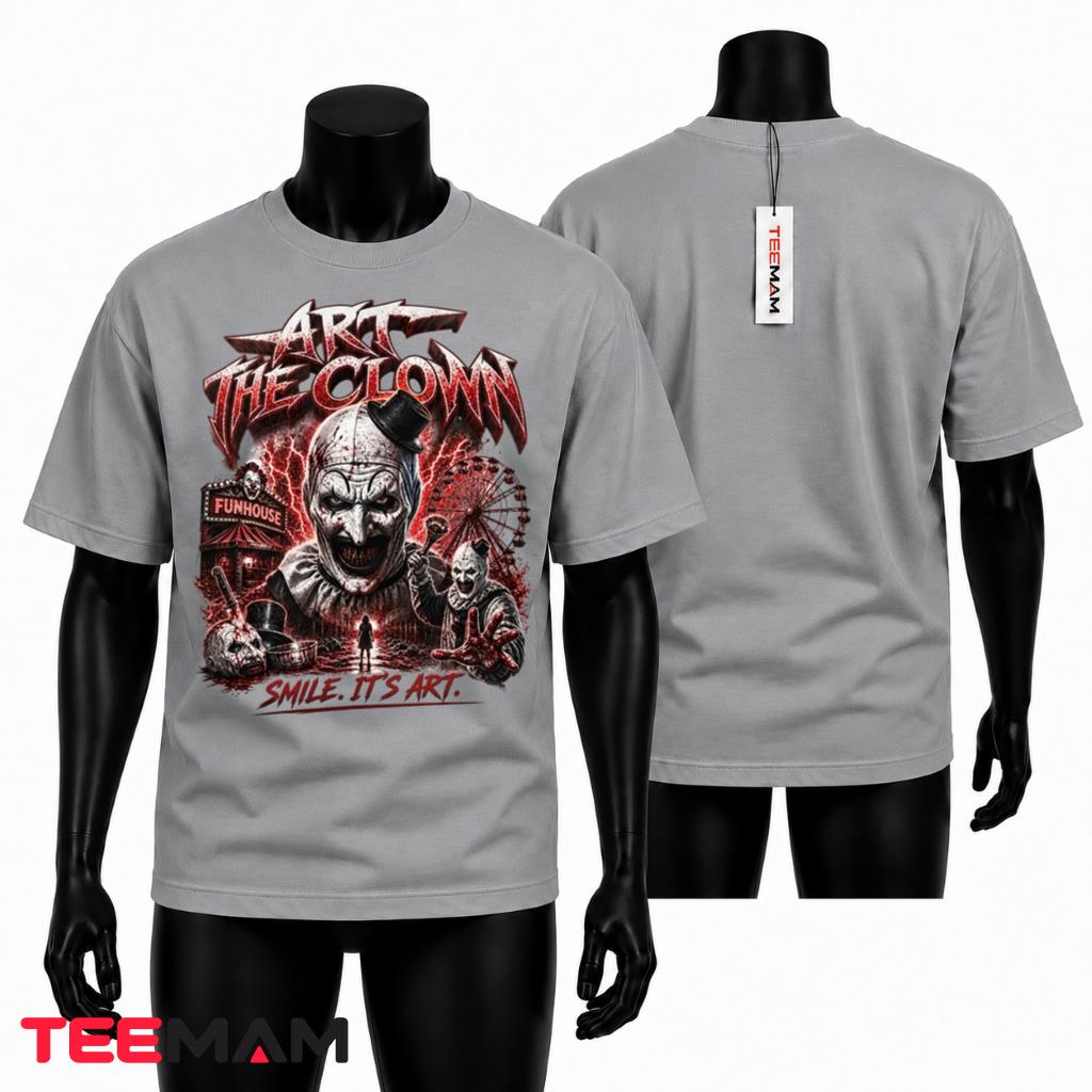 Art The Clown Terrifier Halloween Horror T-Shirt Smile Its Art