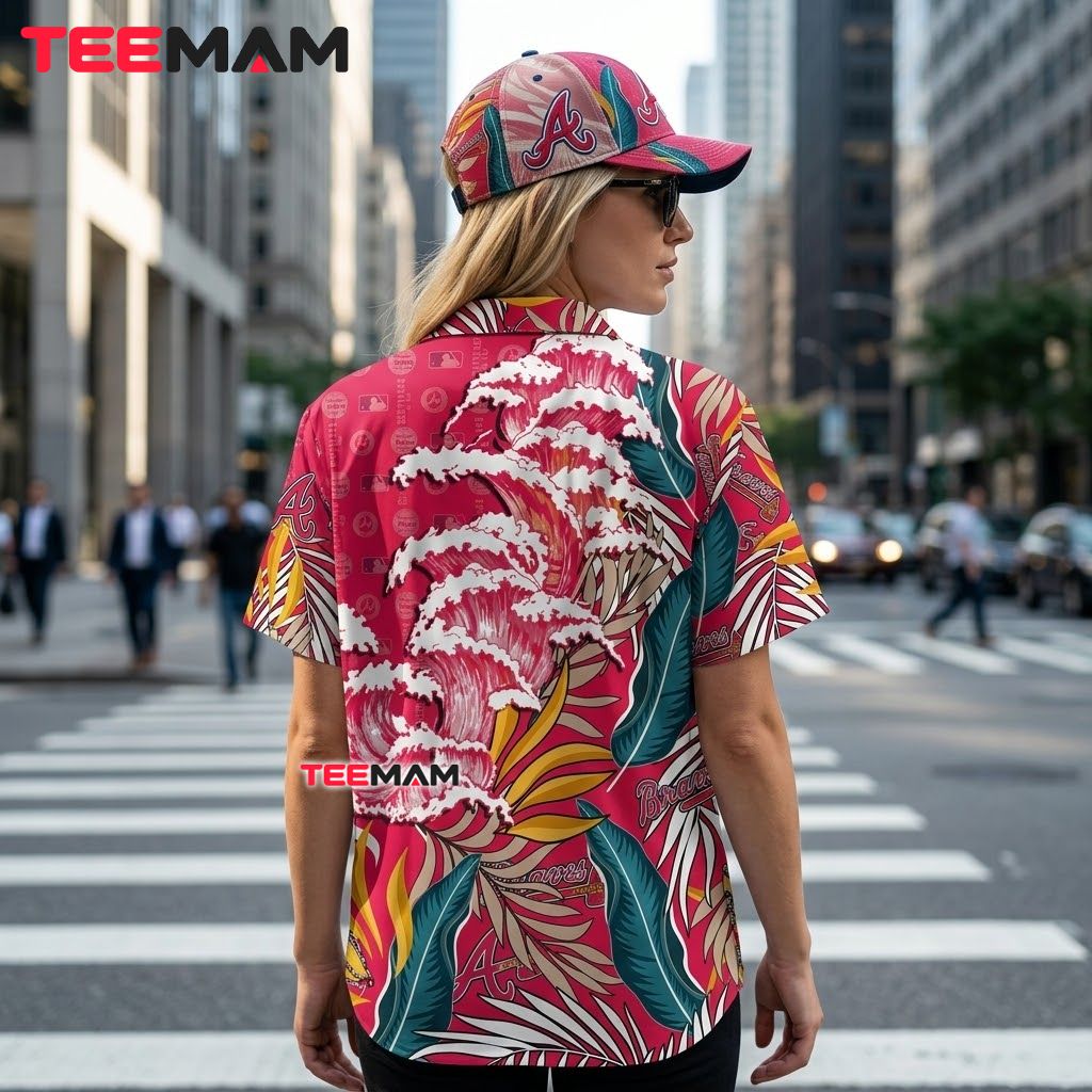 Atlanta Braves Hawaiian Shirt Wave Custom Name Version 3 Atlanta Braves Hawaiian Shirt Wave Custom Name Version 3