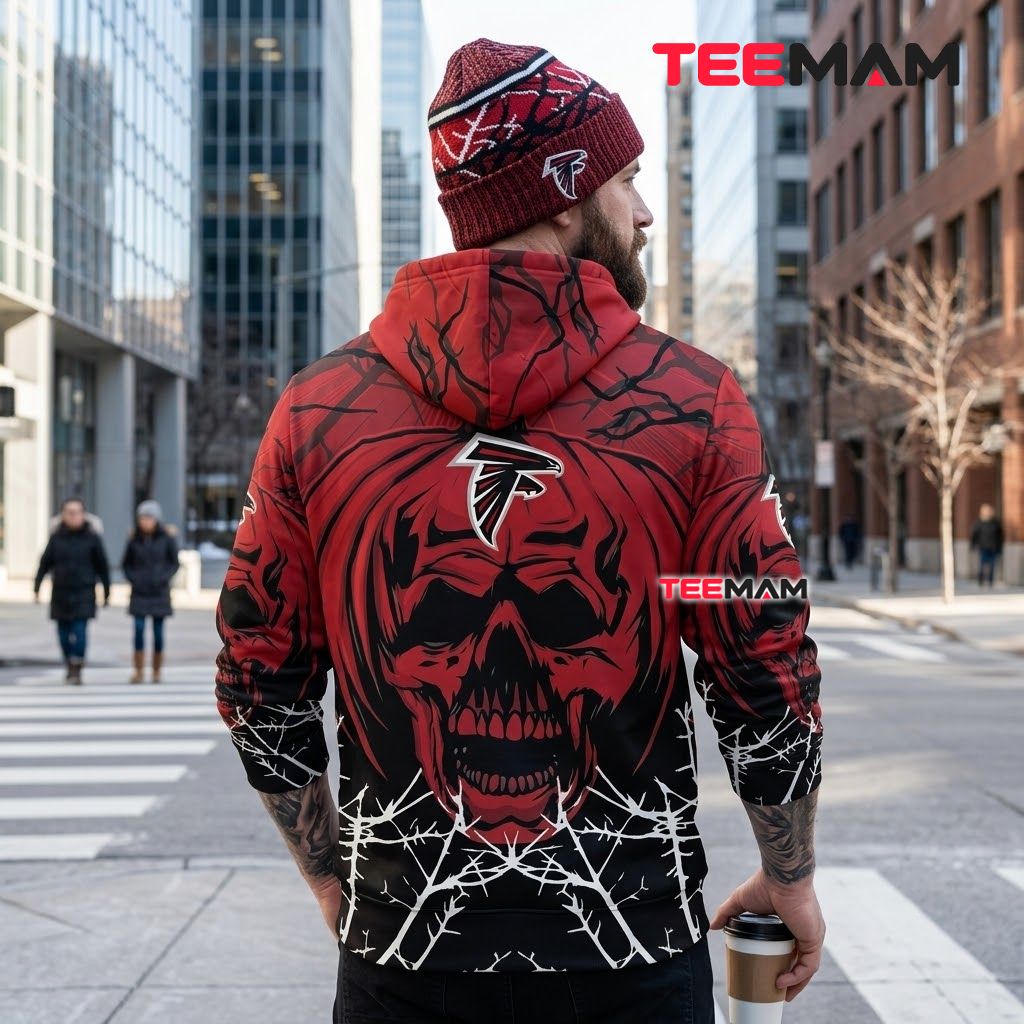 Atlanta Falcons 3D Hoodie Pumpkin Skull Spiderweb Halloween Version 3 Atlanta Falcons 3D Hoodie Pumpkin Skull Spiderweb Halloween Version 3