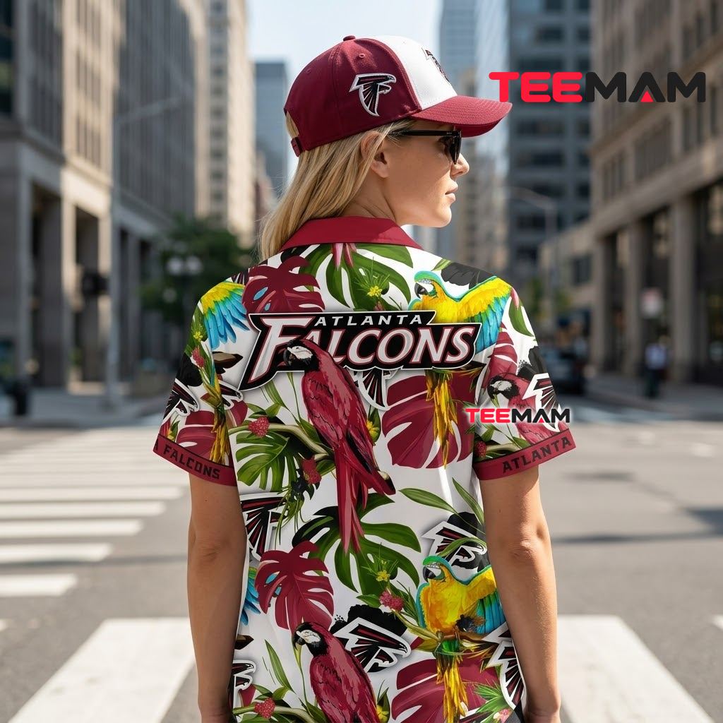 Atlanta Falcons Aloha Shirt Colorful Macaw Version 3 Atlanta Falcons Aloha Shirt Colorful Macaw Version 3