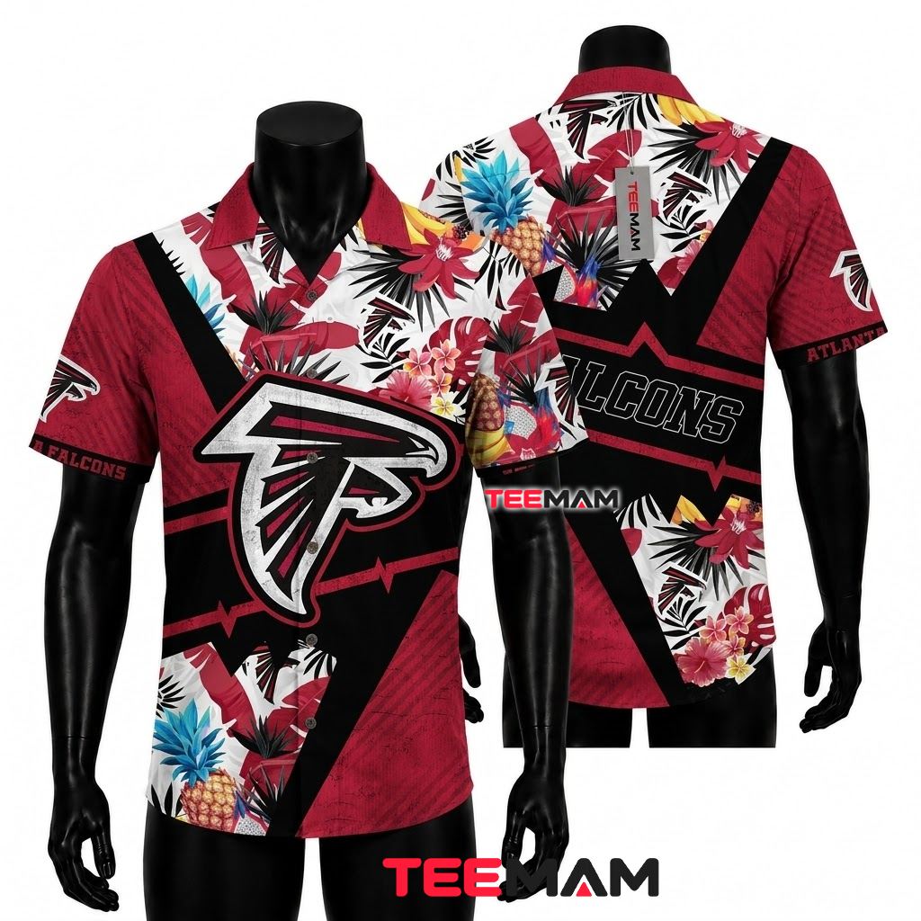 Atlanta Falcons Aloha Shirt Pineapple Fruit Front