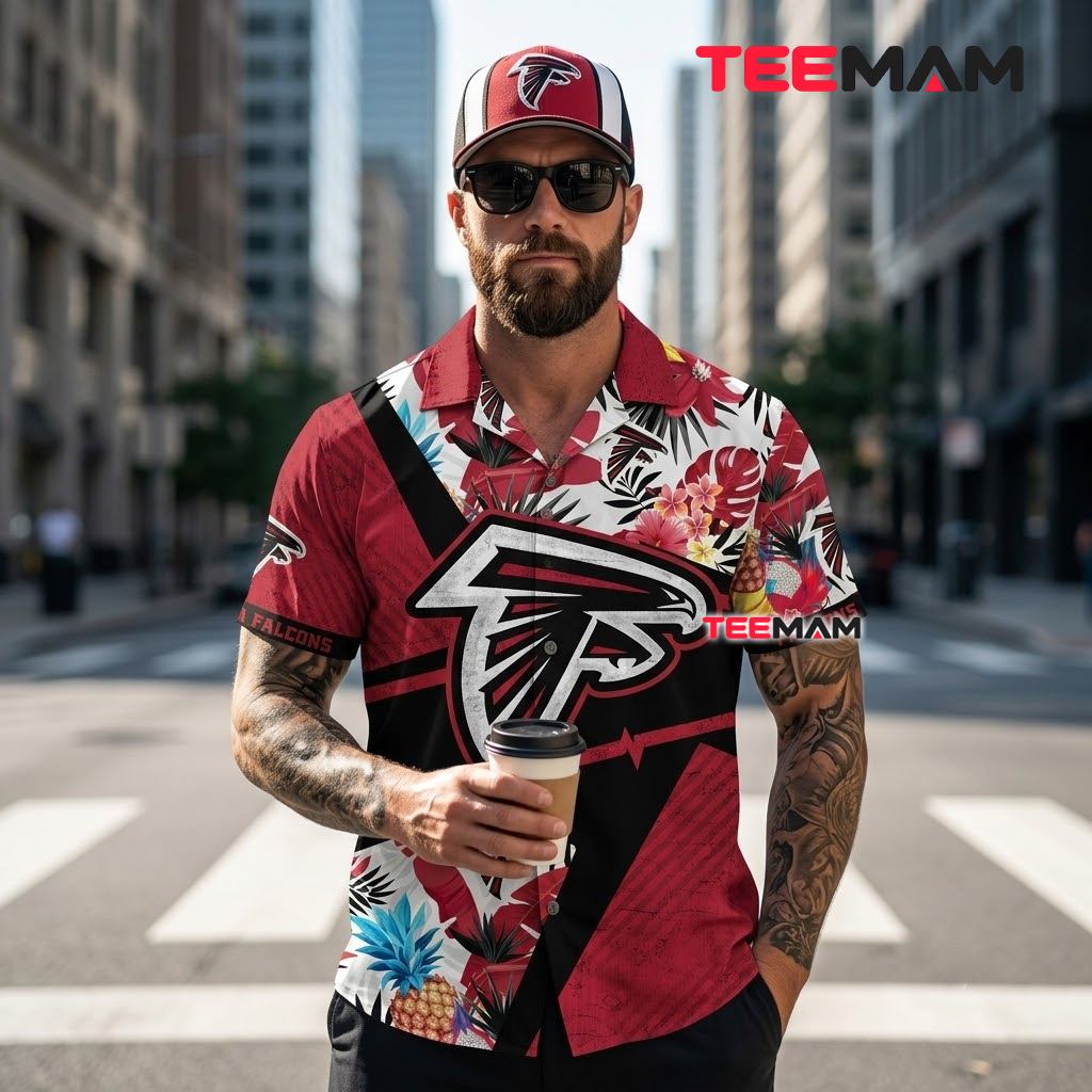 Atlanta Falcons Aloha Shirt Pineapple Fruit Back Atlanta Falcons Aloha Shirt Pineapple Fruit Back