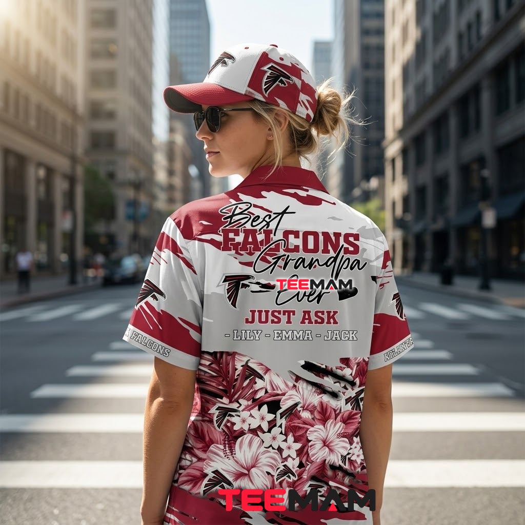Atlanta Falcons Button Up Shirt Best Grandpa Custom Version 3 Atlanta Falcons Button Up Shirt Best Grandpa Custom Version 3