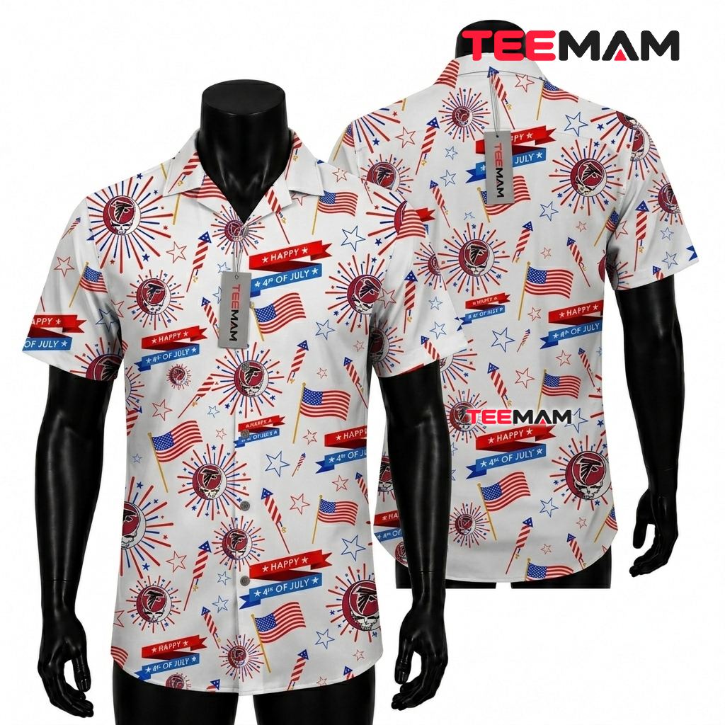 Atlanta Falcons Hawaiian Shirt 4th Of July Front