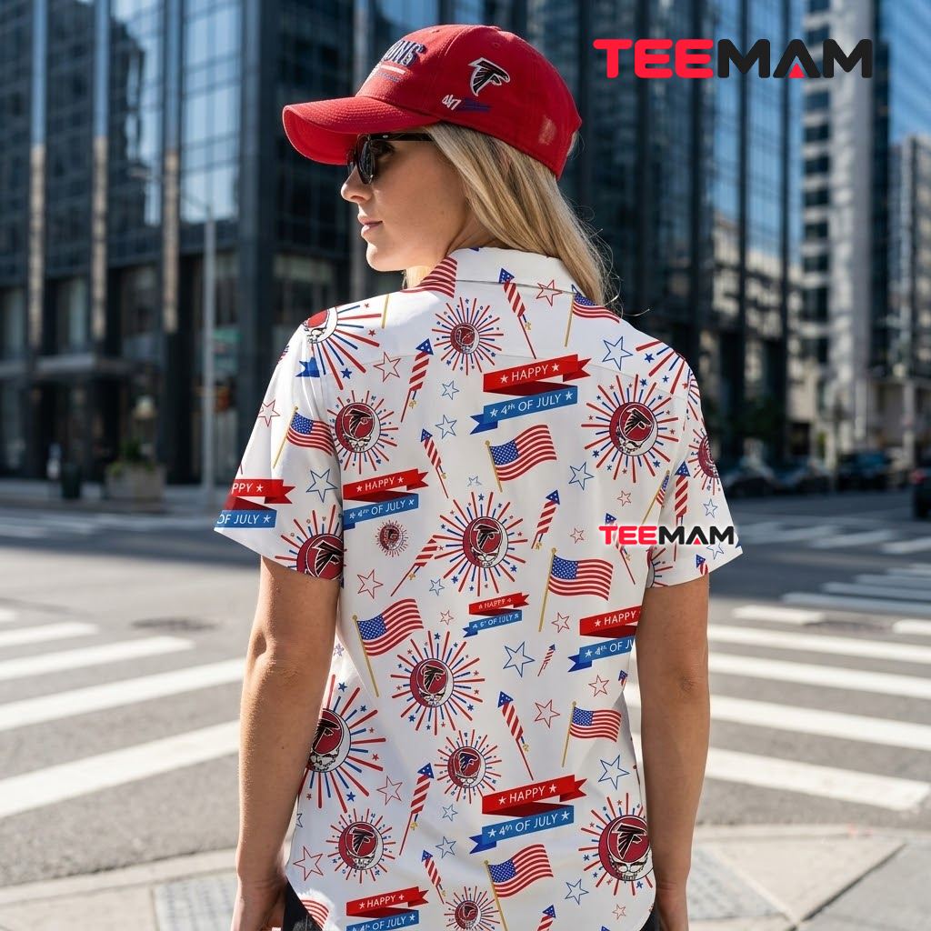 Atlanta Falcons Hawaiian Shirt 4th Of July Version 3 Atlanta Falcons Hawaiian Shirt 4th Of July Version 3