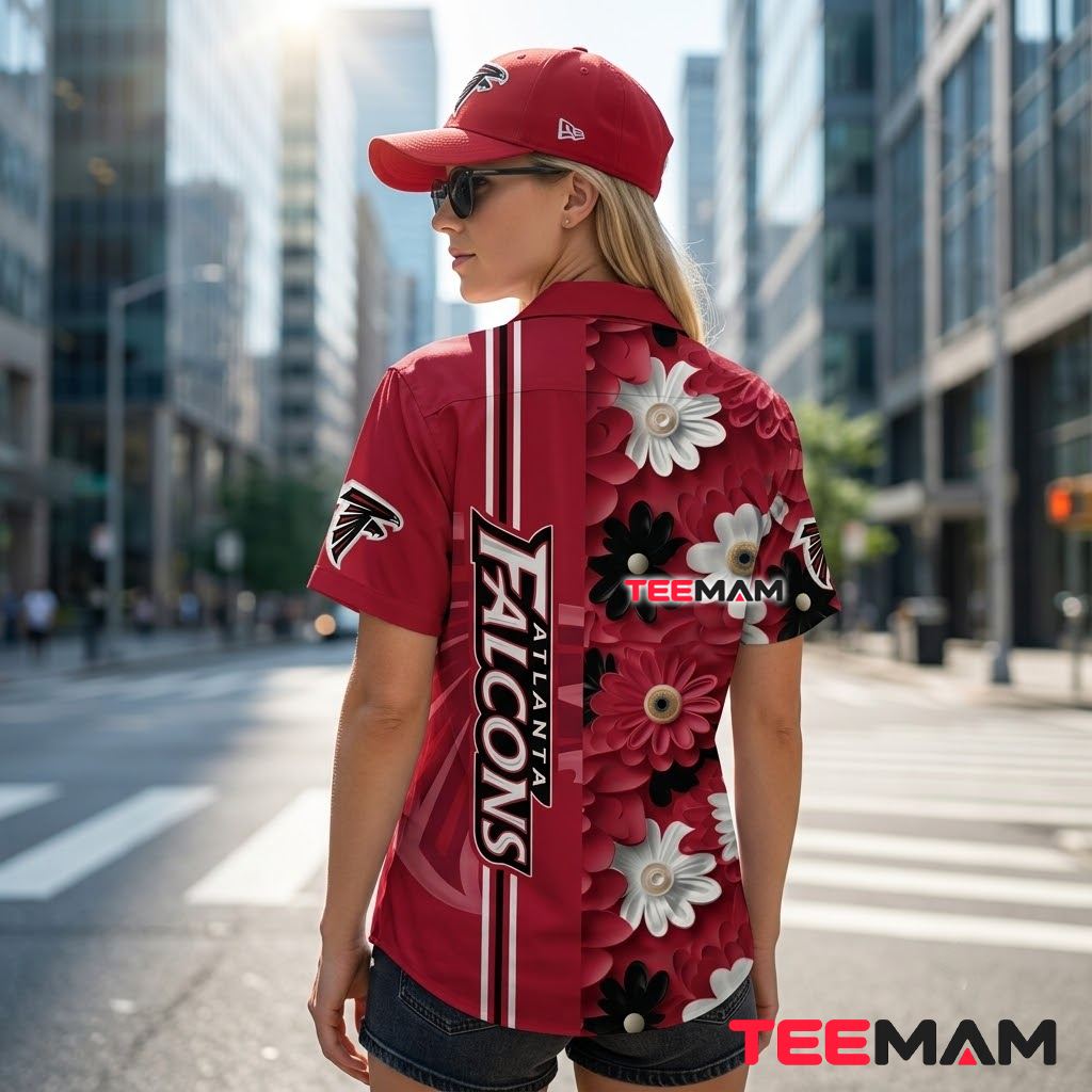 Atlanta Falcons Hawaiian Shirt Daisy Blooms Version 3 Atlanta Falcons Hawaiian Shirt Daisy Blooms Version 3