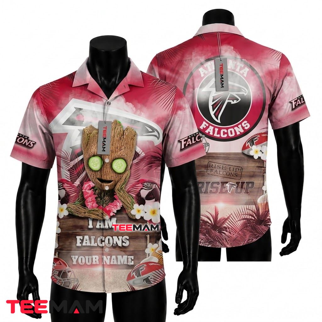Atlanta Falcons Hawaiian Shirt Groot Custom Front