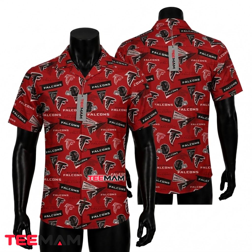 Atlanta Falcons Hawaiian Shirt Logo Helmet Front