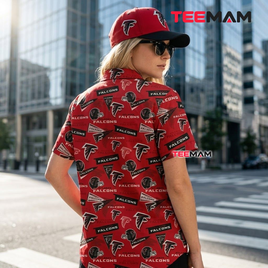 Atlanta Falcons Hawaiian Shirt Logo Helmet Version 3 Atlanta Falcons Hawaiian Shirt Logo Helmet Version 3