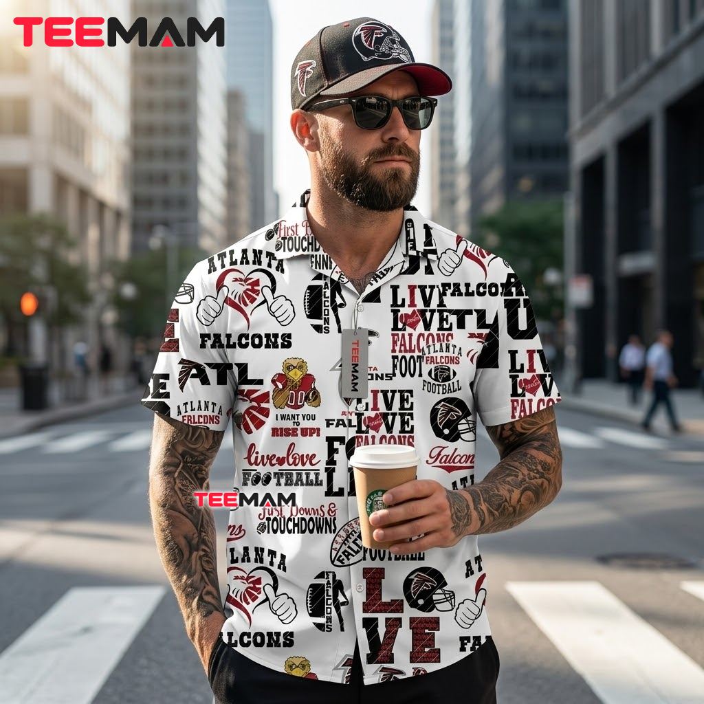 Atlanta Falcons Hawaiian Shirt Rise Up Back Atlanta Falcons Hawaiian Shirt Rise Up Back